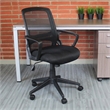 Scranton & Co Contemporary Mesh Fabric Swivel Office Chair in Black