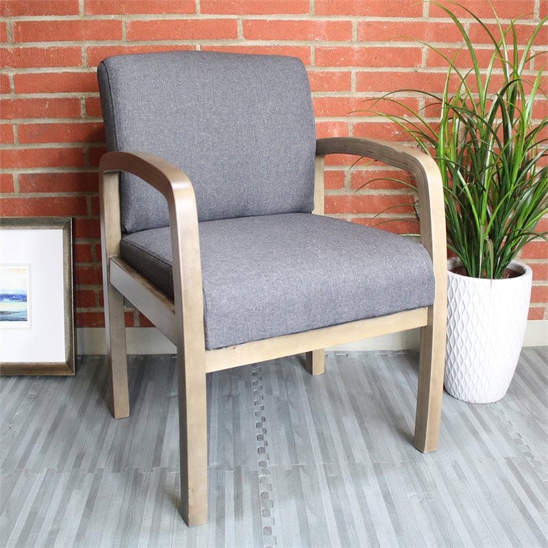 Scranton & Co Guest Chair in Slate Gray and Driftwood