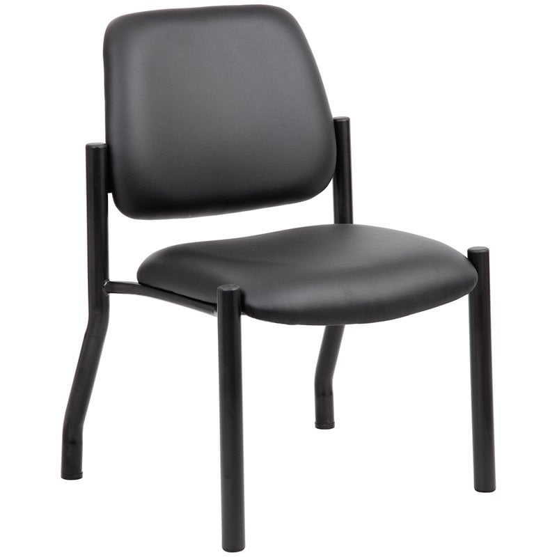 Scranton & Co Faux Leather Guest Chair in Black