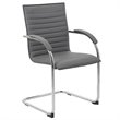 Scranton & Co Faux Leather Office Chair in Gray (Set of 2)