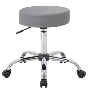 Scranton & Co 20.5&quot Modern Vinyl Medical Lab Rolling Stool in Gray