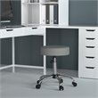 Scranton & Co Vinyl Gray Medical Lab Rolling Stool Ergonomic Adjustable 20.5