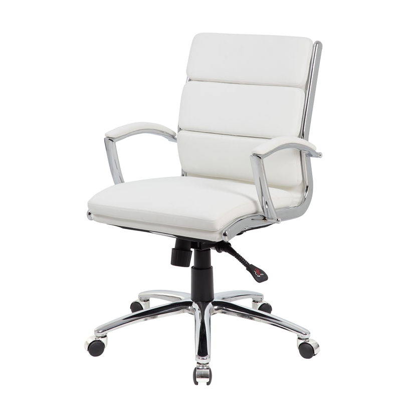 Scranton & Co Executive CaressoftPlus Chair with Metal Chrome Finish in Mid Back