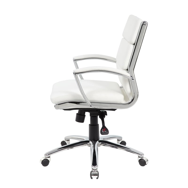 Scranton & Co Executive CaressoftPlus Chair with Metal Chrome Finish in Mid Back