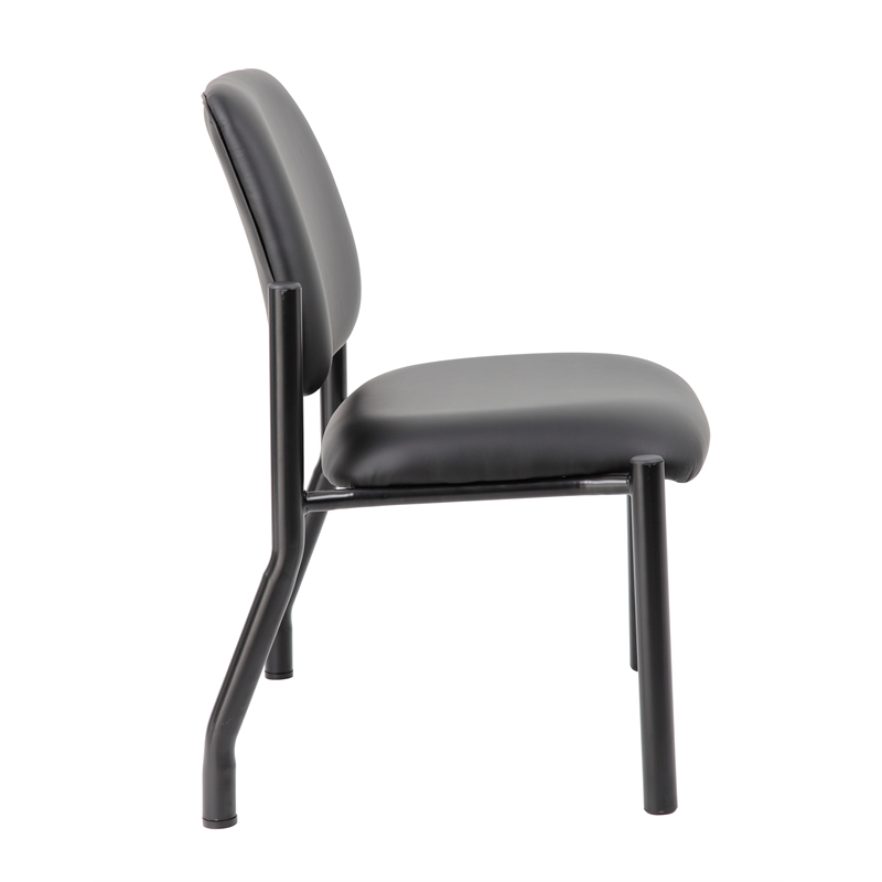 Scranton & Co Antimicrobial Armless Guest Chair in 400 lb. weight capacity