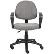 Scranton & Co Mid Back Ergonomic Fabric Office Swivel Chair With Arms in Gray