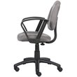 Scranton & Co Mid Back Ergonomic Fabric Office Swivel Chair With Arms in Gray