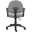 Scranton & Co Mid Back Ergonomic Fabric Office Swivel Chair With Arms in Gray