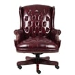 Scranton & Co Traditional Faux Leather High Back Tufted Executive Chair in Red