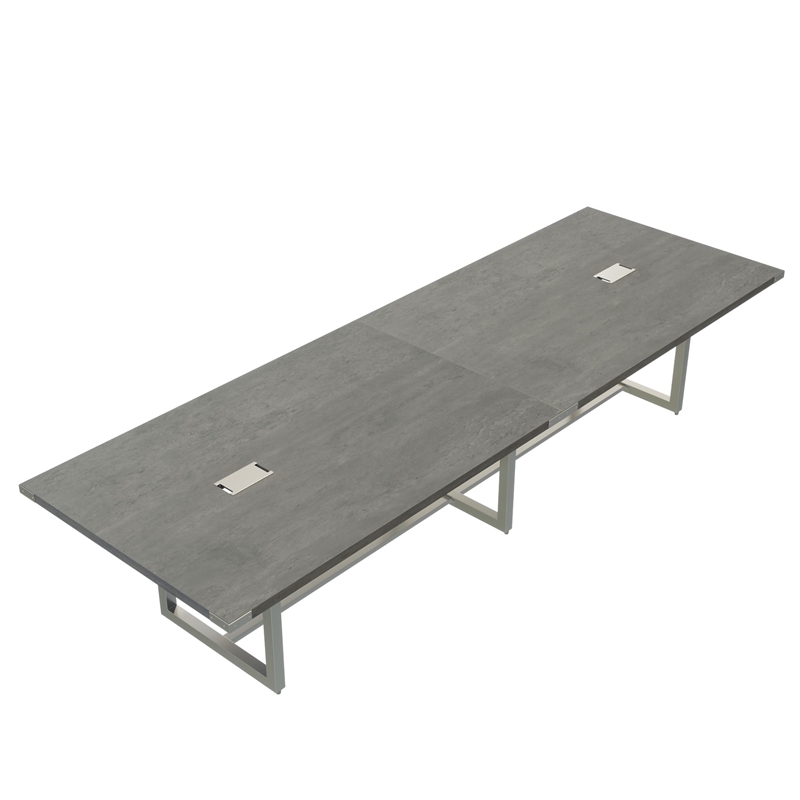 Scranton & Co Conference Table Sitting Height - 12' Stone Gray