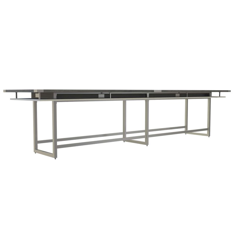 Scranton & Co Conference Table Standing Height - 16' Stone Gray
