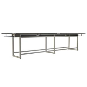 Scranton & Co Conference Table Standing Height - 16' Stone Gray