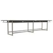 Scranton & Co Conference Table Standing Height - 16' Stone Gray