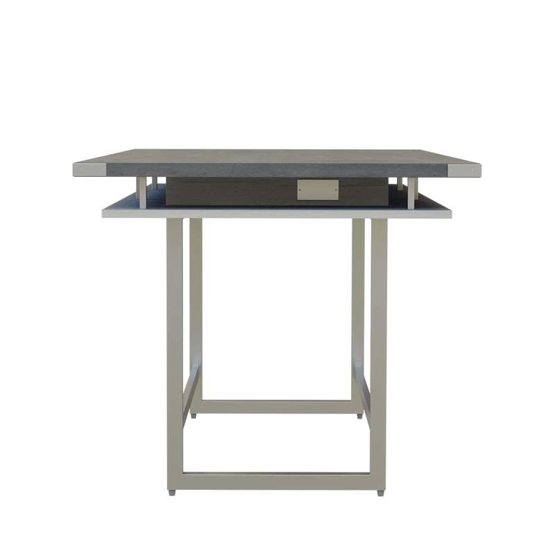 Scranton & Co Conference Table Standing Height - 8' Stone Gray