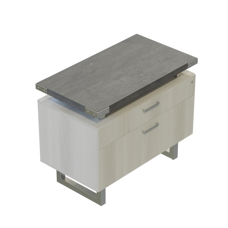Scranton & Co Lateral File in Stone Gray