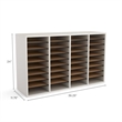 Scranton & Co Grey 36 Compartment Wood Adjustable File Organizer