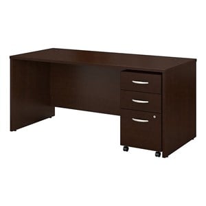 Scranton & Co Furniture 66&quotx30&quot Transitional Engineered Wood Desk in Cherry