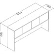 Scranton & Co Laminate Storm Gray Hutch Rectangular 72
