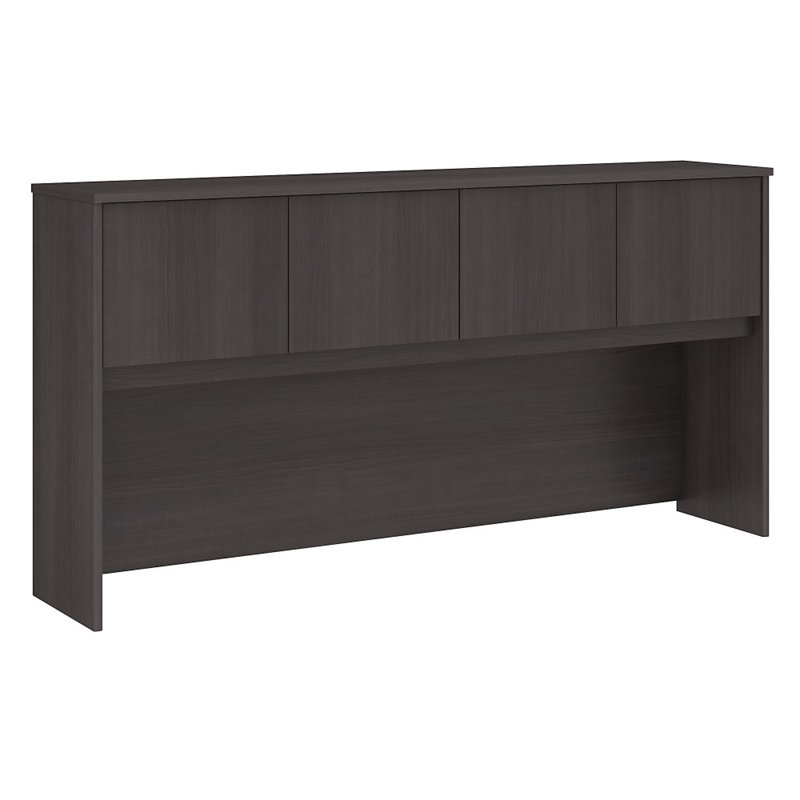 Scranton & Co Furniture 72W 4 Door Wood Hutch in Gray