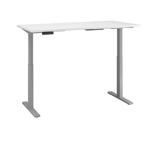 scranton & co furniture 60w height adjustable standing desk in white