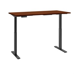 scranton & co furniture 72w x 30d height adjustable desk in cherry