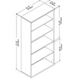 Scranton & Co Furniture 5 Shelf Bookcase in Platinum Gray