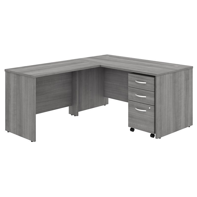 Scranton & Co Furniture 60W L Shaped Desk with Mobile File Cabinet