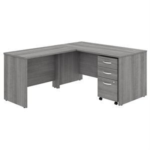 Scranton & Co Furniture 60W L Shaped Desk with Mobile File Cabinet