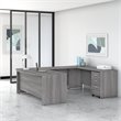 Scranton & Co Furniture 72W U Shaped Desk with Mobile File Cabinet