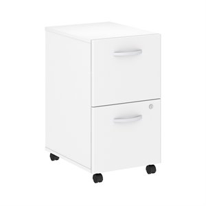 scranton & co furniture 2 drawer mobile file cabinet in white