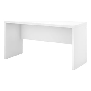 Scranton & Co 60&quot Traditional Engineered Wood Credenza Desk in Pure White