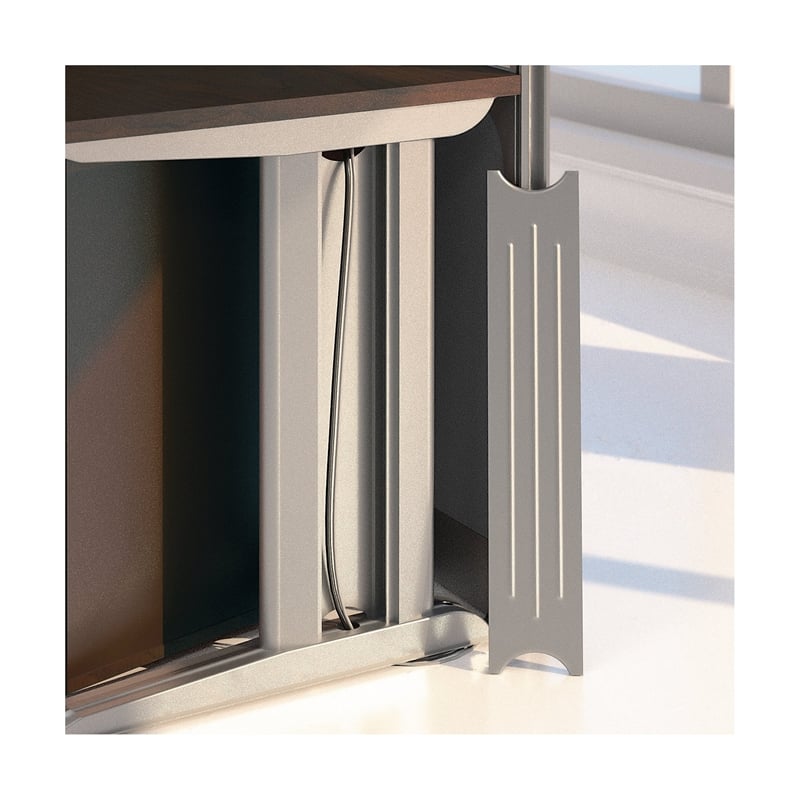 Scranton & Co Furniture 65W x 33D Cubicle Workstation in Cherry