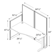 Scranton & Co Furniture 65W x 33D Cubicle Workstation in Cherry