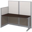 Scranton & Co Furniture 65W x 33D Cubicle Workstation in Cherry