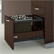 Scranton & Co Furniture 65W x 33D Cubicle Workstation with Storage in Cherry