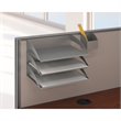 Scranton & Co Furniture 3 Person L Shaped Cubicle in Cherry