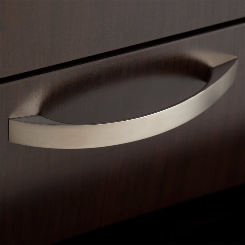 Scranton & Co Furniture 60W Two Person Straight Desk Office Suite in Cherry