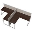 Scranton & Co Furniture L Shaped Desk for 2 in Cherry
