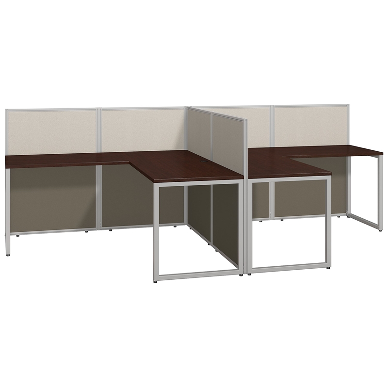 Scranton & Co Furniture L Shaped Desk for 2 in Cherry