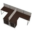 Scranton & Co Furniture L Shaped Computer Desk for 2 in Cherry