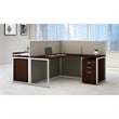 Scranton & Co Furniture L Shaped Computer Desk for 2 in Cherry