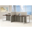 Scranton & Co Furniture Wood Computer Desk for Four in Cherry