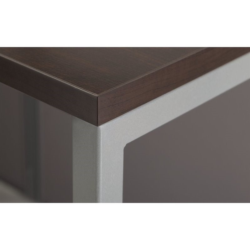 Scranton & Co Furniture Wood Computer Desk for Four in Cherry
