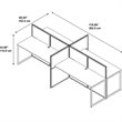 Scranton & Co Furniture Wood Computer Desk for Four in Cherry