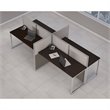 Scranton & Co Furniture Wood Computer Desk for Four in Cherry