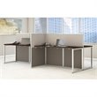 Scranton & Co Furniture Wood Computer Desk for Four in Cherry
