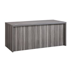 Scranton & Co 72&quot Rectangular Computer Desk in Gray Steel