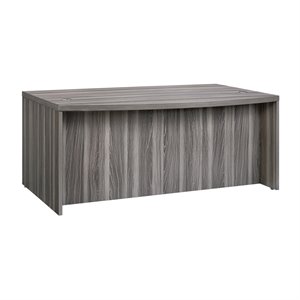 Scranton & Co 72&quot Bow Front Desk in Gray Steel