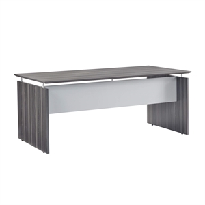 Scranton & Co Contemporary 72&quot Computer Desk in Gray Steel