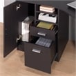 Scranton & Co Classic Engineered Wood Office Desk with Storage in Espresso